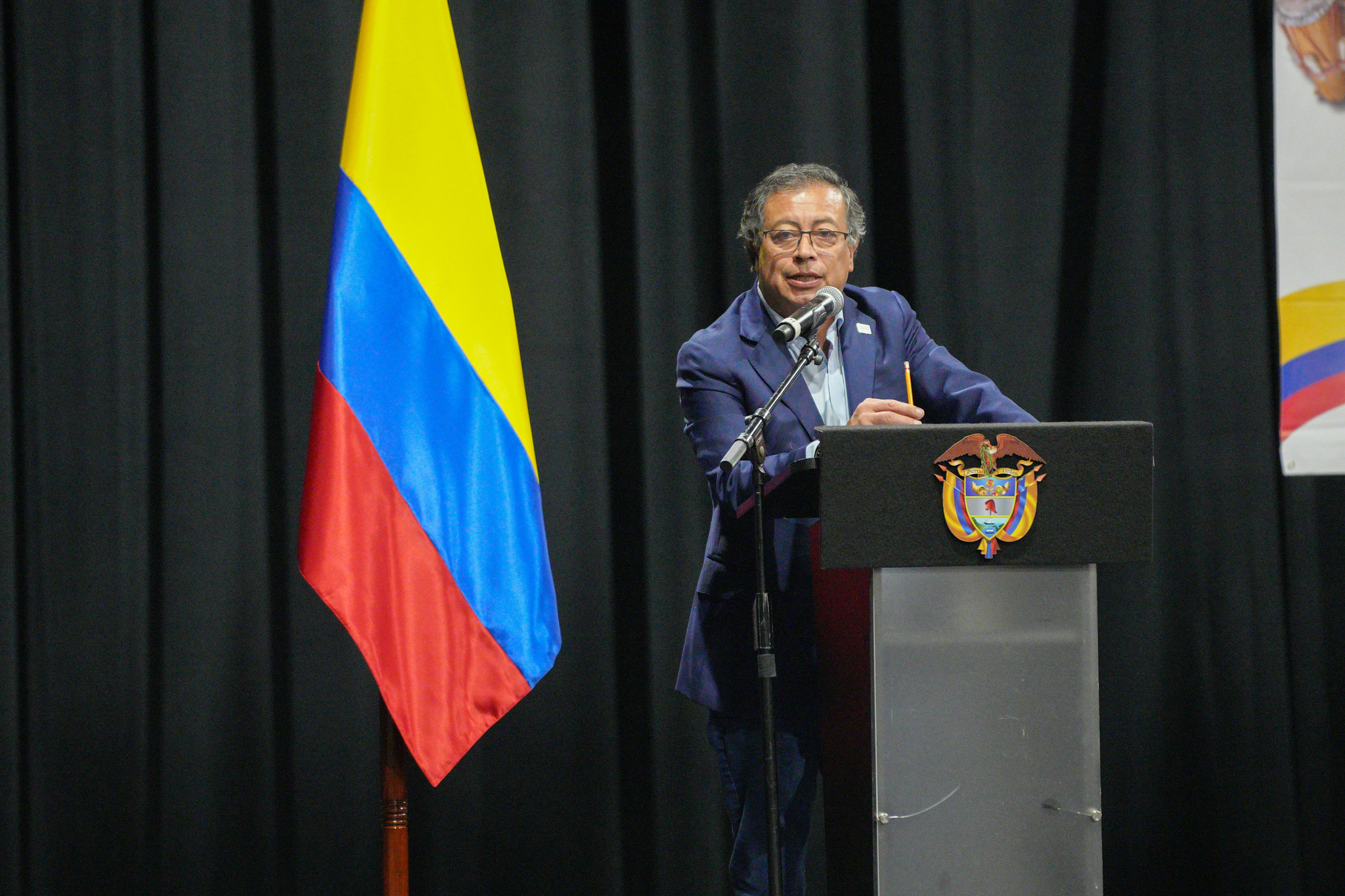 El presidente, Gustavo Petro, en la Conferencia Internacional Salvemos el Planeta, en Chicago (Estados Unidos)