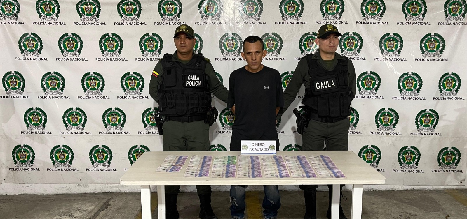 Capturado por el Gaula de la Policía por el delito de extorsión.