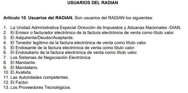 Usuarios Radian