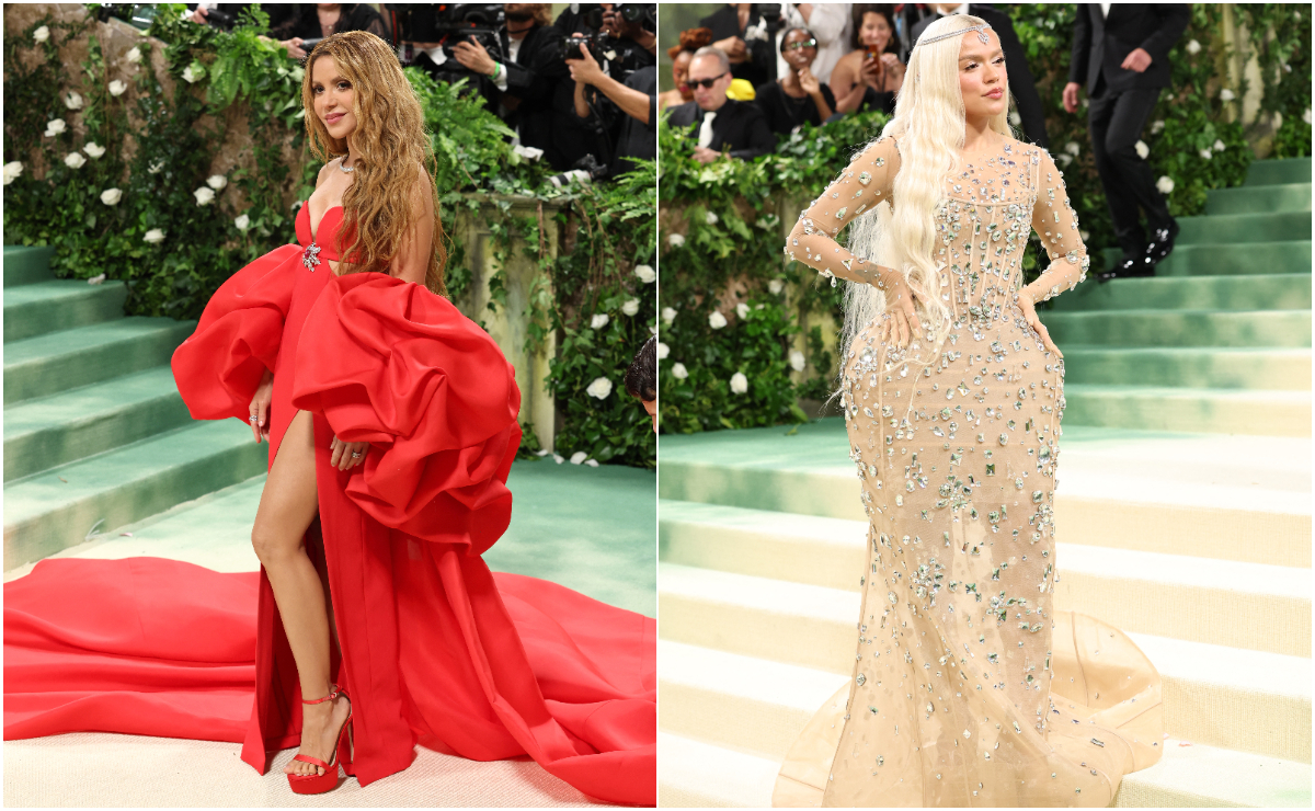 Shakira y Karol G en la Met Gala 2024, deslumbraron con vestidos de alta costura y diseñador que se robó las miradas.
