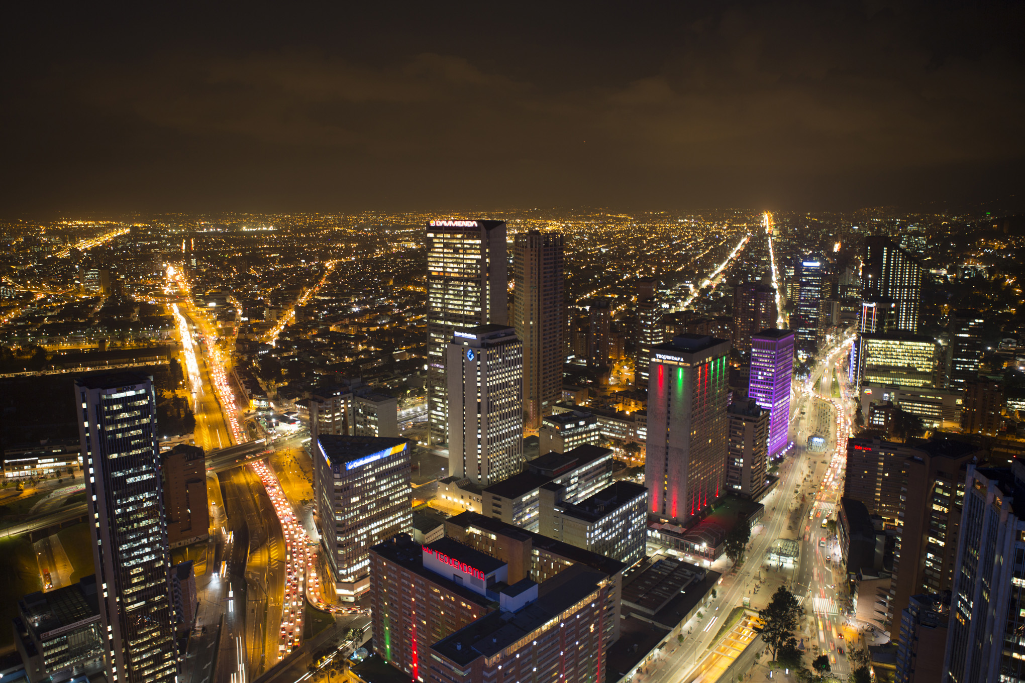 Panoramica Bogotá nocturna