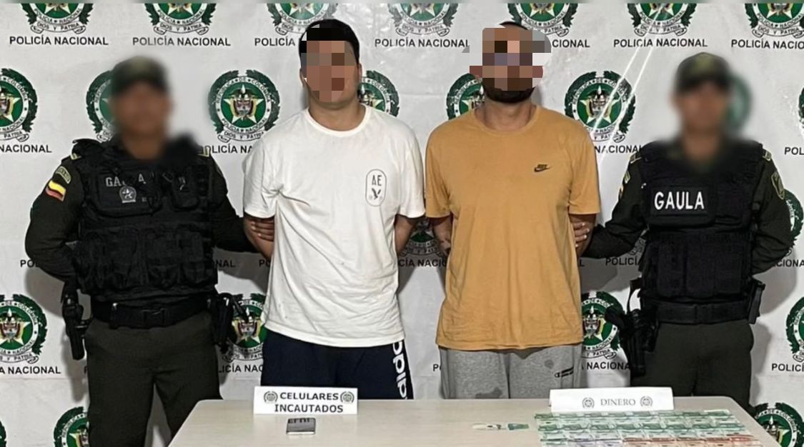 Capturados por extorsión en Barranquilla