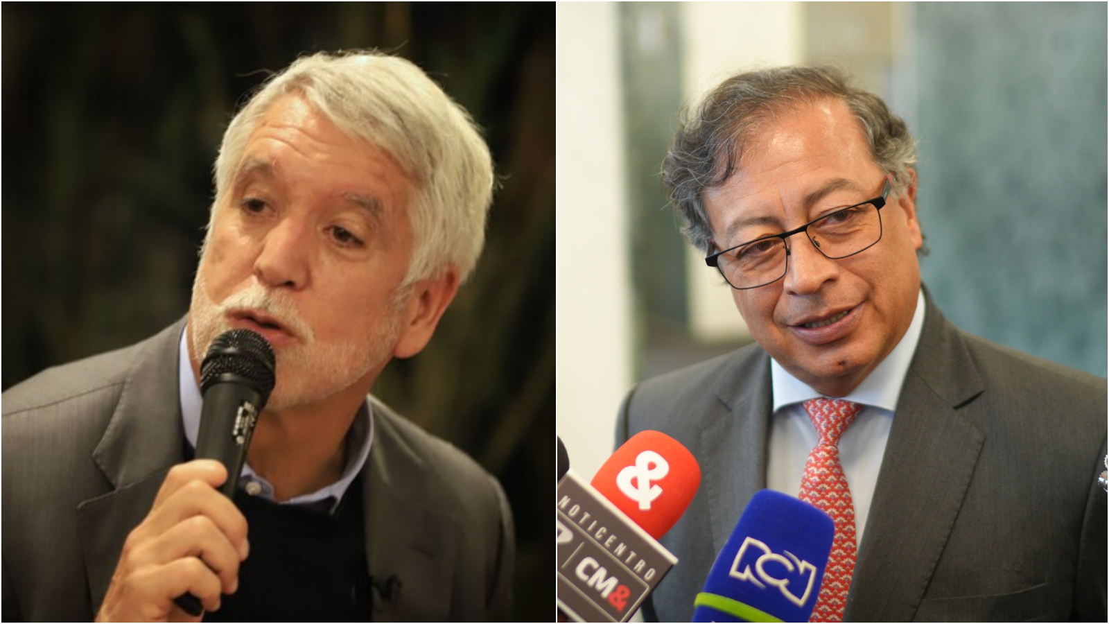 Enrique Peñalosa y Gustavo Petro. FOTOS: Colprensa y Cortesía Presidencia
