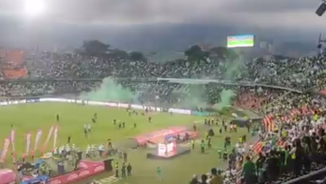 Los disturbios fueron protagonizados por hinchas de Nacional.