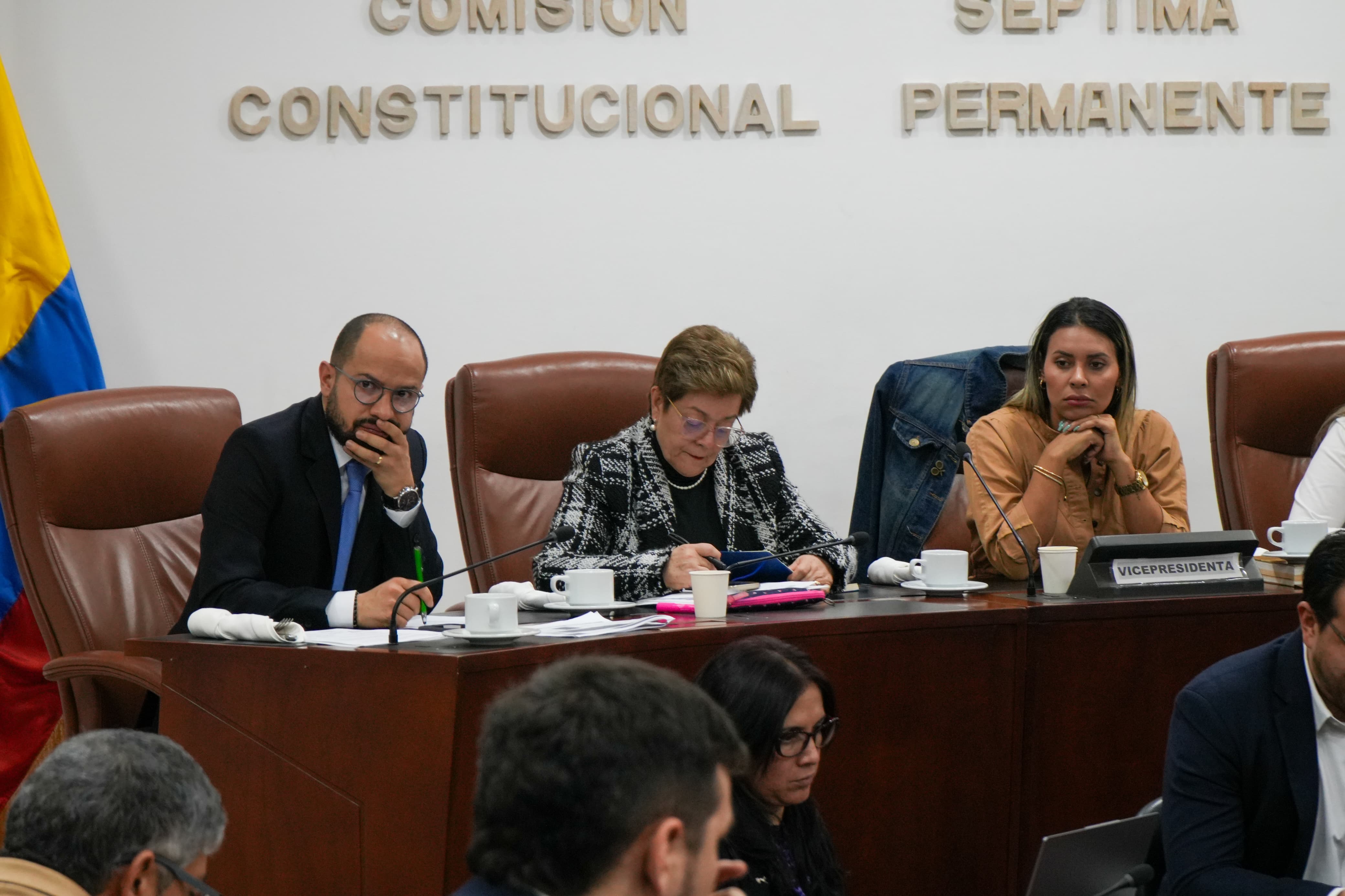 Primer debate de la reforma laboral en la Comisión Séptima de la Cámara de Representantes.