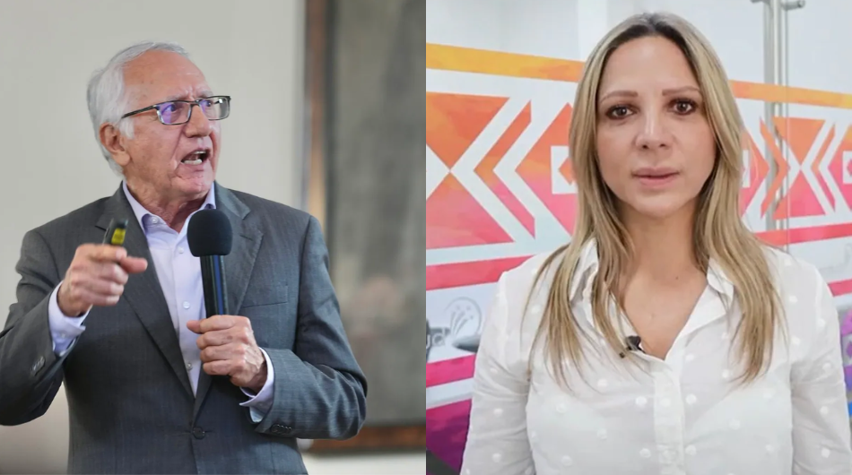 Ministro de Salud, Guillermo Alfonso Jaramillo, y la superintendente delegada, Beatriz Gómez Consuegra.