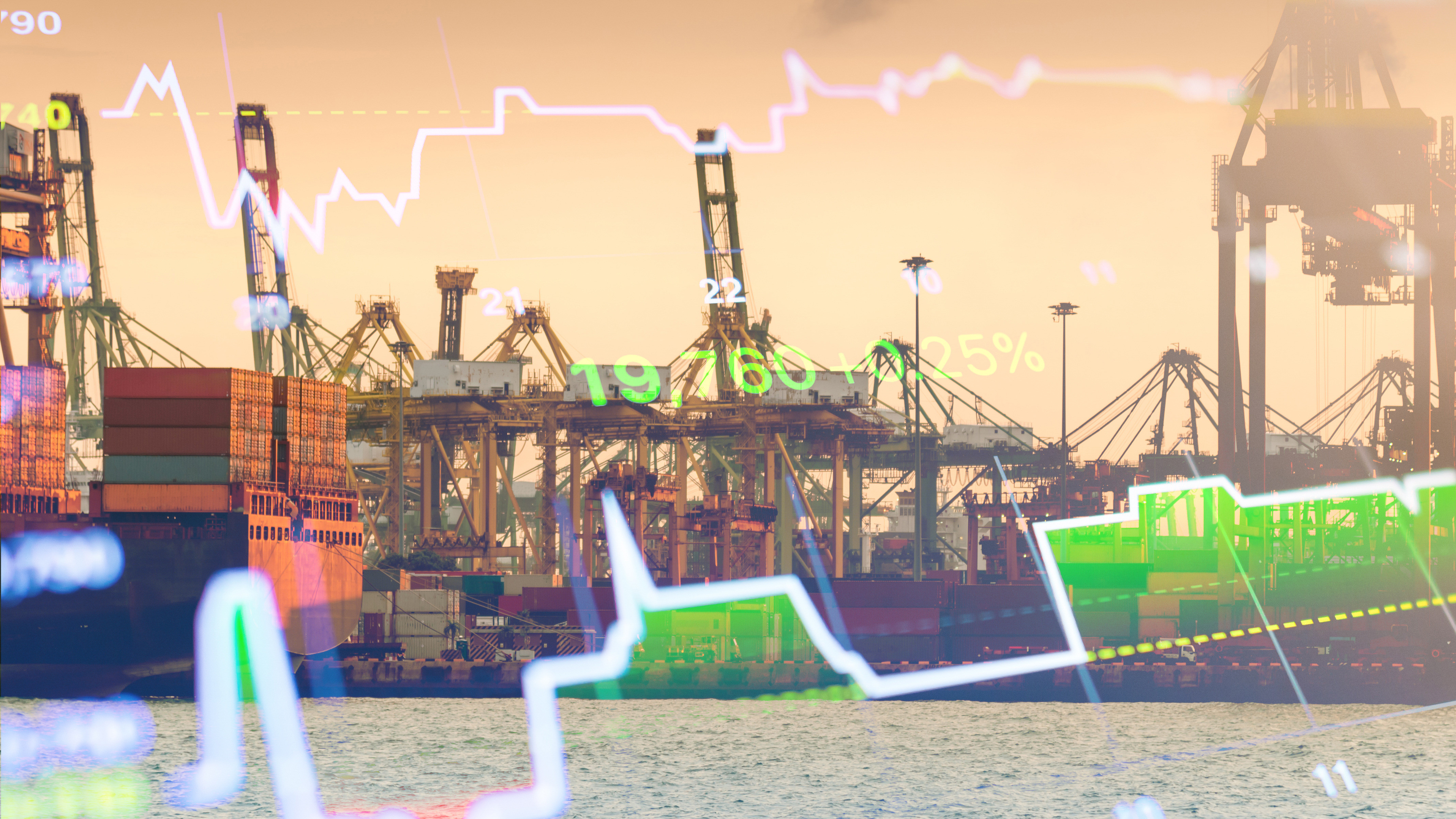 Panoramic view urban cityscape singapore with investment theme background