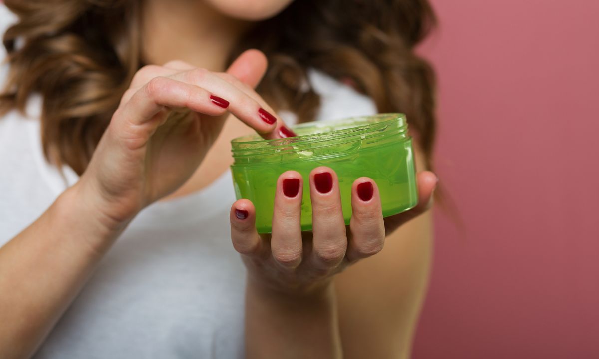 Aloe vera para labios resecos.