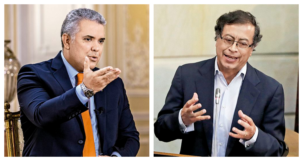 Iván Duque y Gustavo Petro.