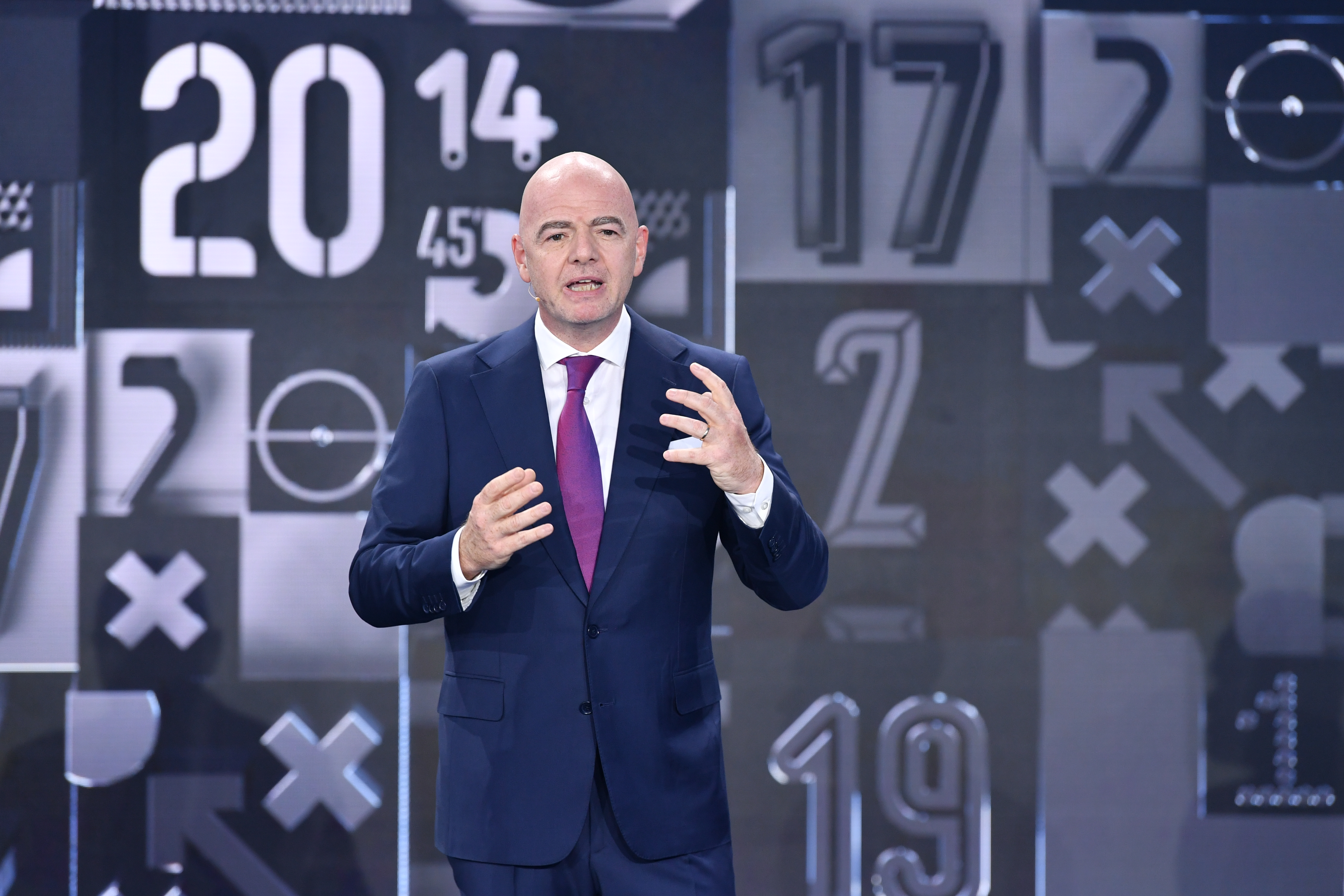 Gianni Infantino en la gala de los premios 'The Best' entregados en Zurich, Suiza