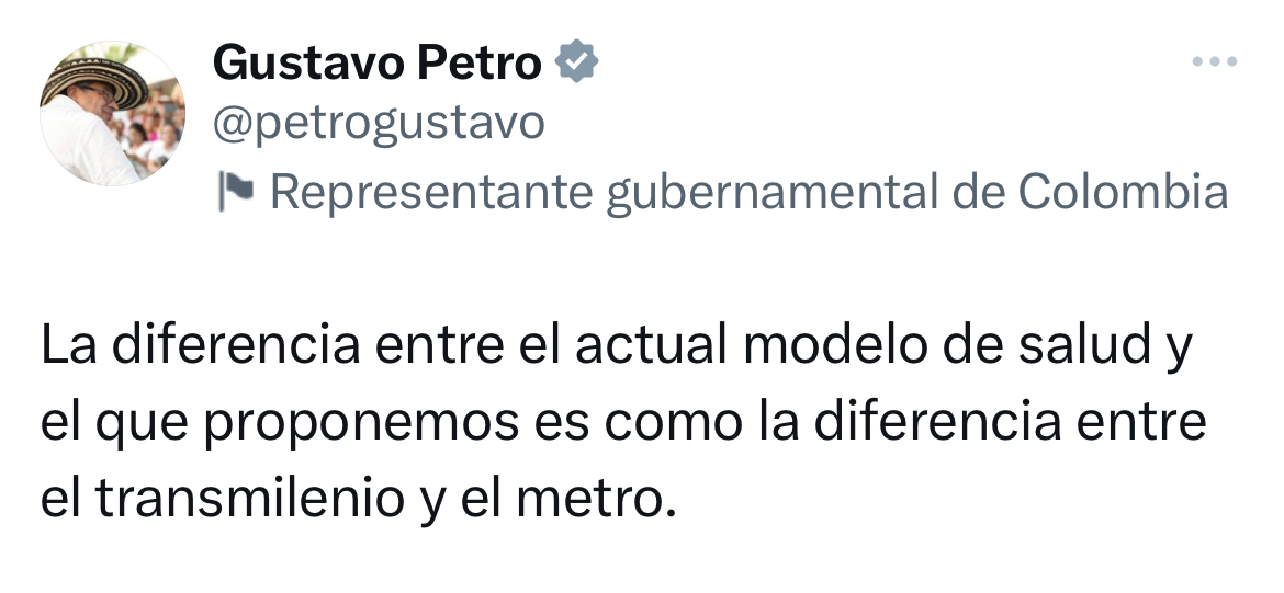 Particular respuesta del presidente Petro a las movilizaciones contra la  reforma a la salud: “El actual sistema es como TransMilenio”