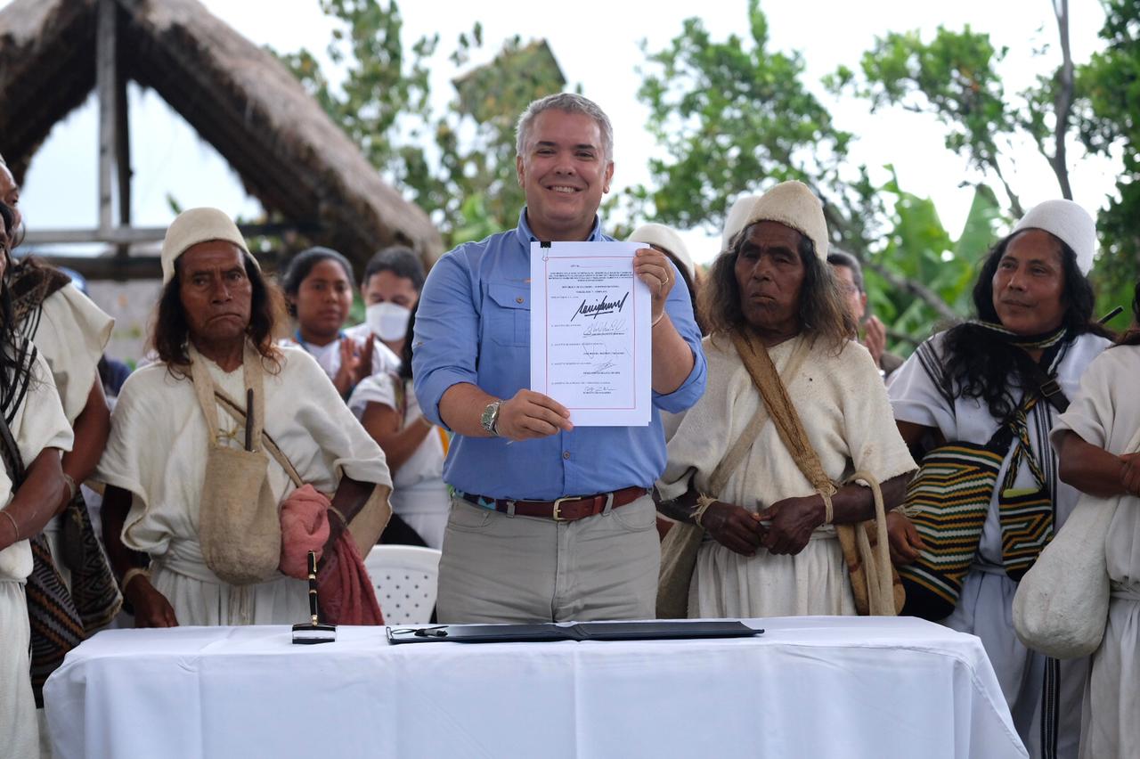 Iván Duque sancionó la Ley de Acción Climática en la Sierra Nevada de Santa Marta.