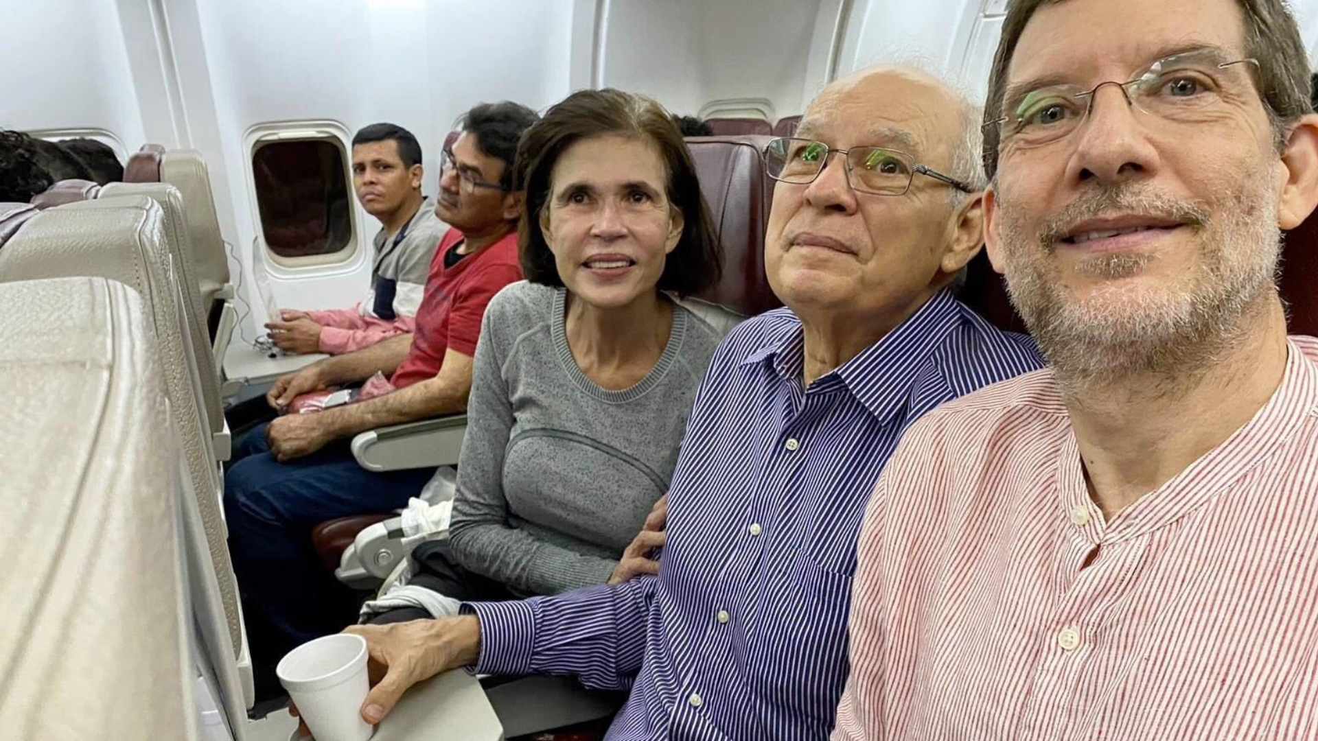 Cristiana Chamorro, Pedro Joaquin Chamorro y el gerente de La Prensa, Juan Lorenzo Holman Chamorro. Todos fueron enviados a Washington en la madrugada del jueves 9 de febrero.