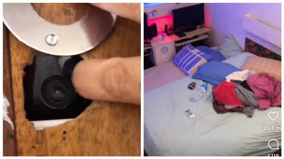 Modelo encontró una cámara espía camuflada en alojamiento Airbnb