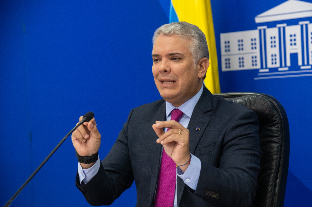 El presidente Iván Duque pidió denunciar y cuestionar las amenazas a la libertad económica.