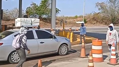 Reportan presencia de encapuchados en el peaje de Pasacaballos en Cartagena.