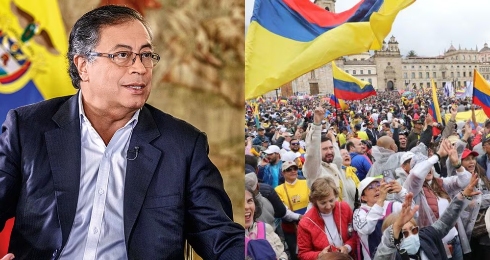 Presidente Gustavo Petro y las marchas de este domingo, 21 de abril, en su contra.