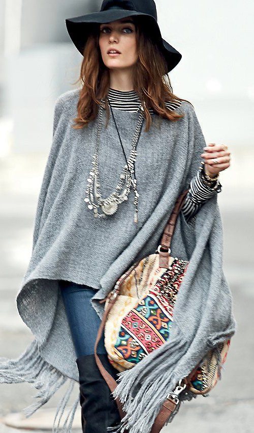 looks con ponchos