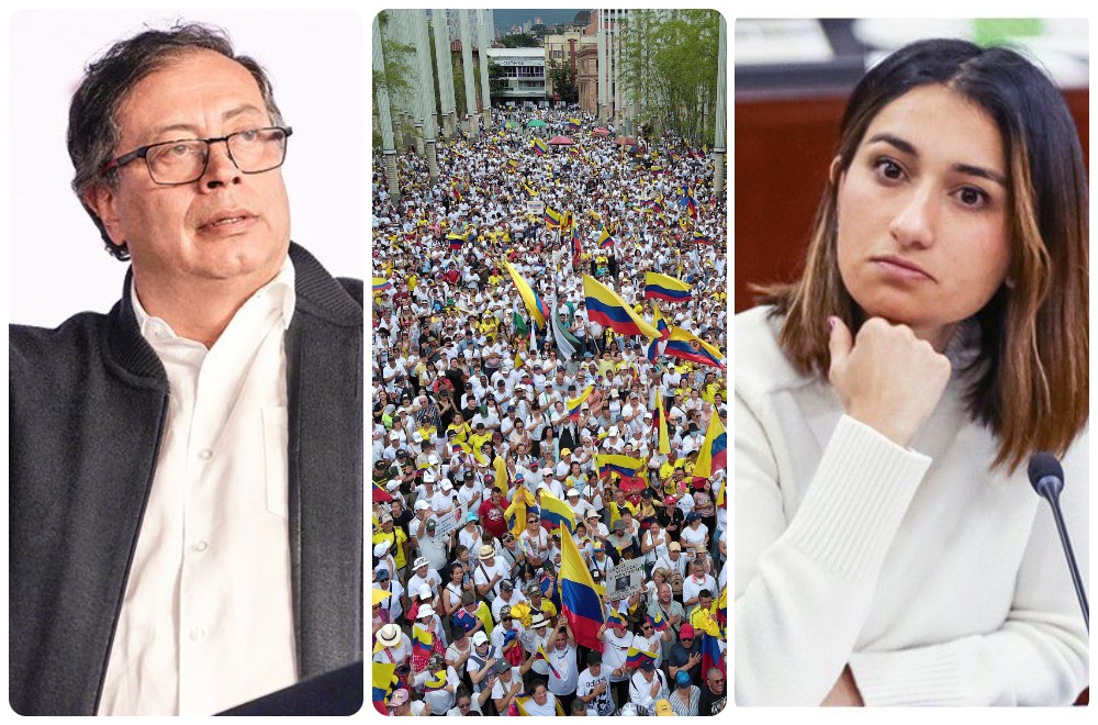 El presidente aseguró que las marchas fueron débiles, mientras Laura Sarabia mandó un fuerte mensaje.