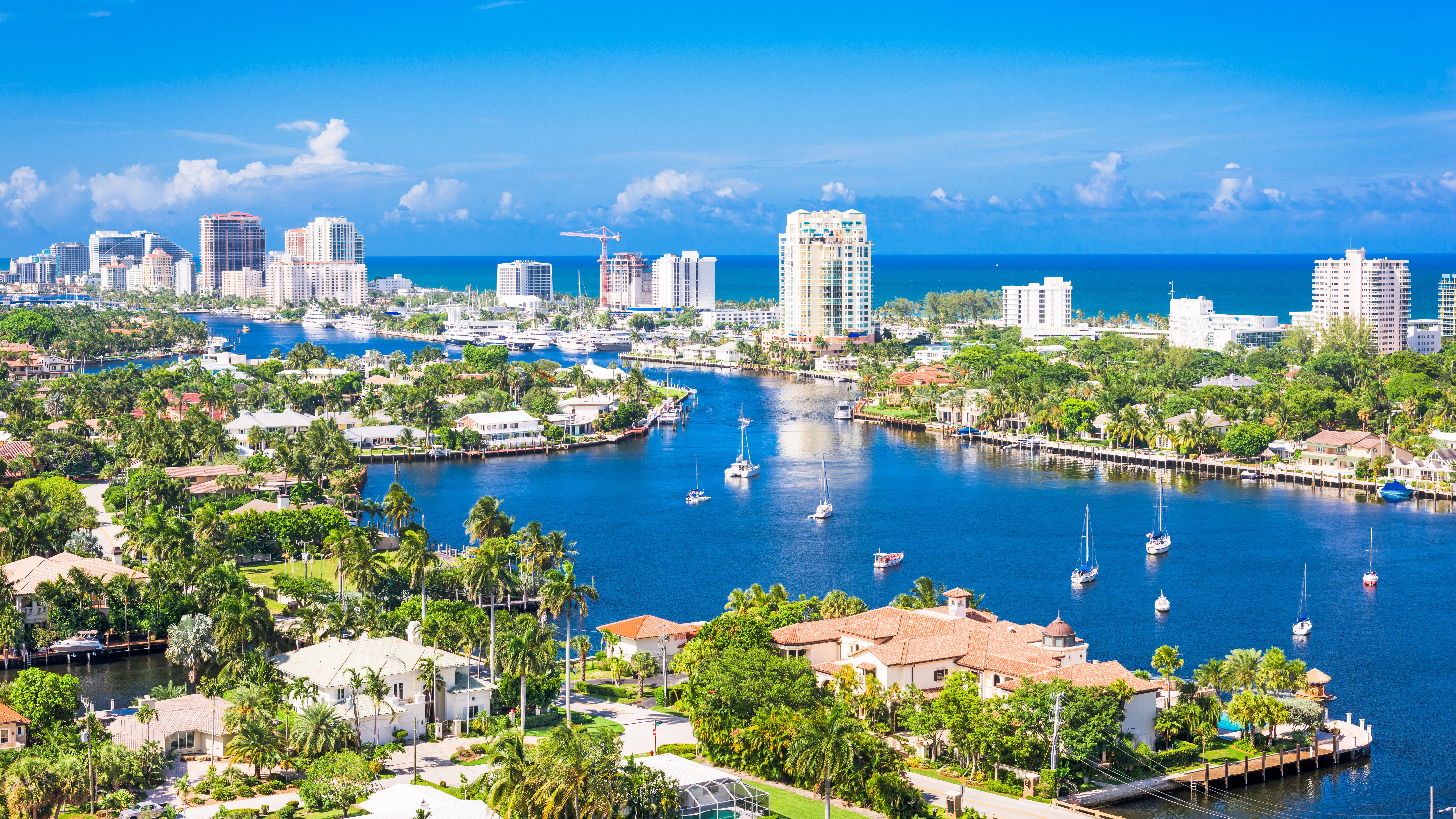 aerial view of the skyline of Sunny Isles Beach, Miami, Florida