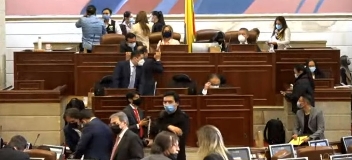 Plenarias del Congreso de la República durante la votación del proyecto de Inversión Social o Reforma tributaria 2021