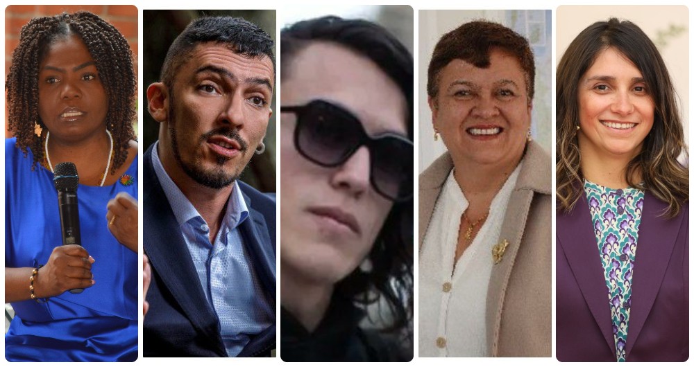 Francia Márquez, Juán Florián, Gareth Sella , Luz María Múnera y Diana Gómez.