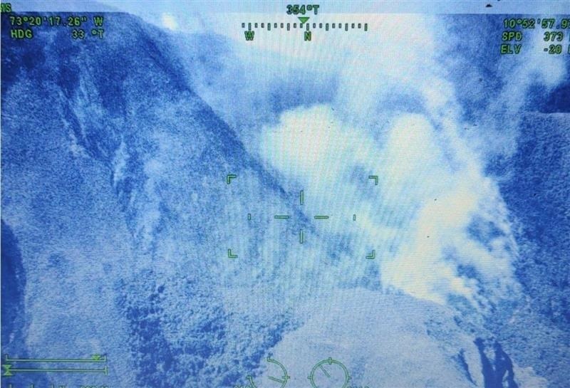 Incendio en la Sierra Nevada de Santa Marta captado desde un avión de la FAC.