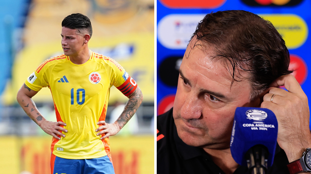 James Rodríguez y Néstor Lorenzo en Selección Colombia