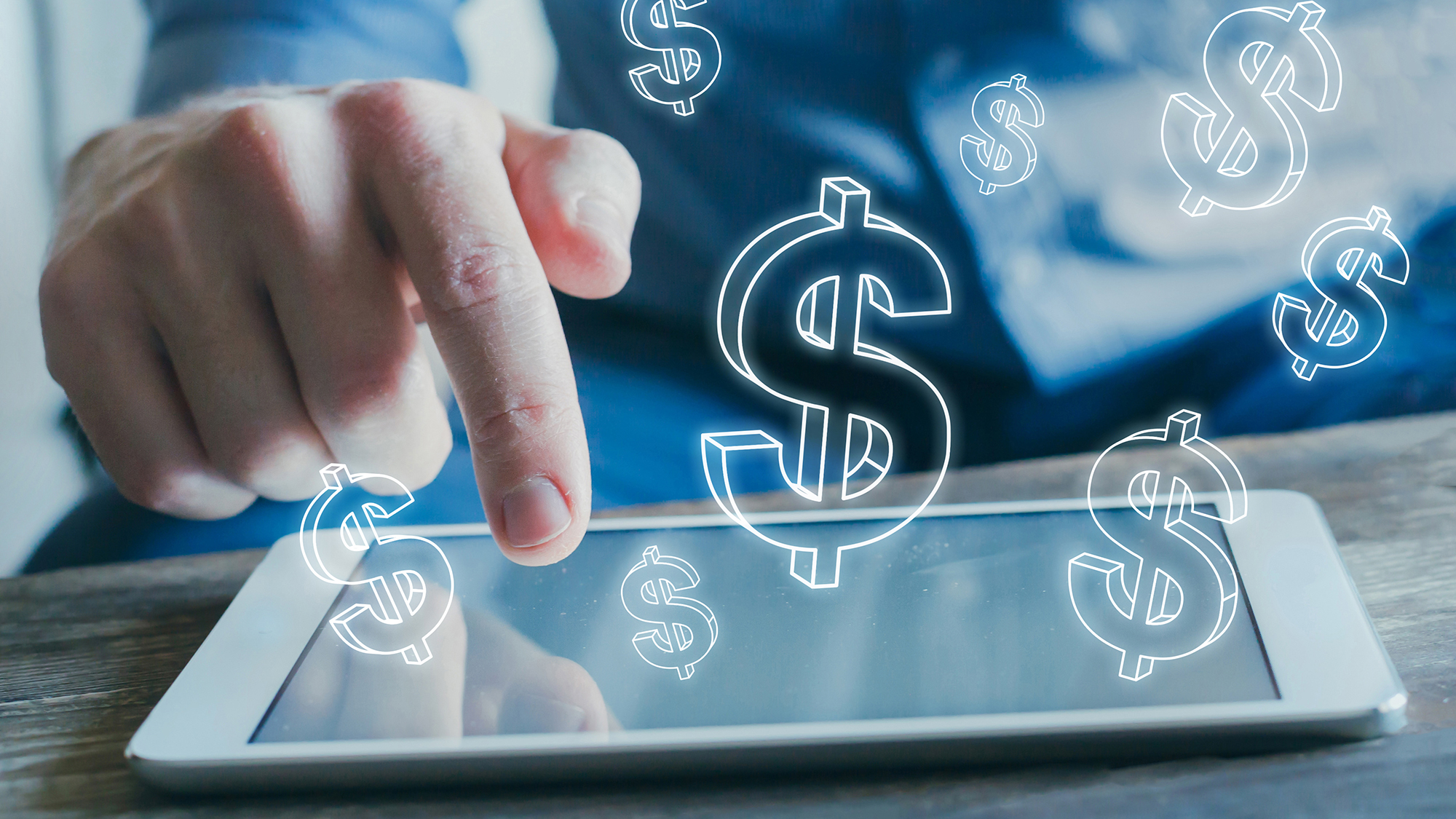 concepto financiero, ganancias comerciales en línea, comercio electrónico, ganar dinero en Internet, comercio electrónico