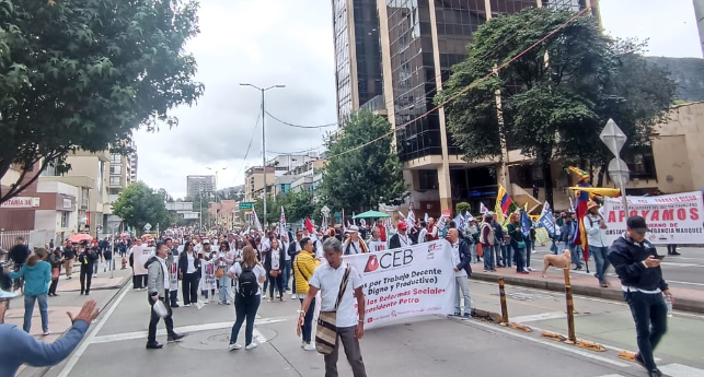 Marchas en defensa y apoyo de las reformas del Gobierno del presidente Gustavo Petro.