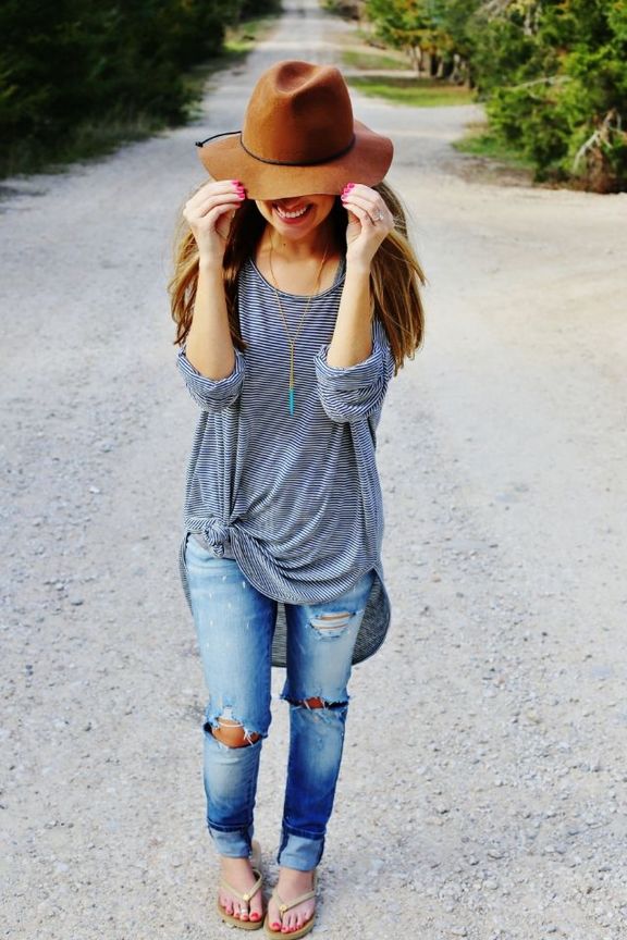 Looks con jeans rotos