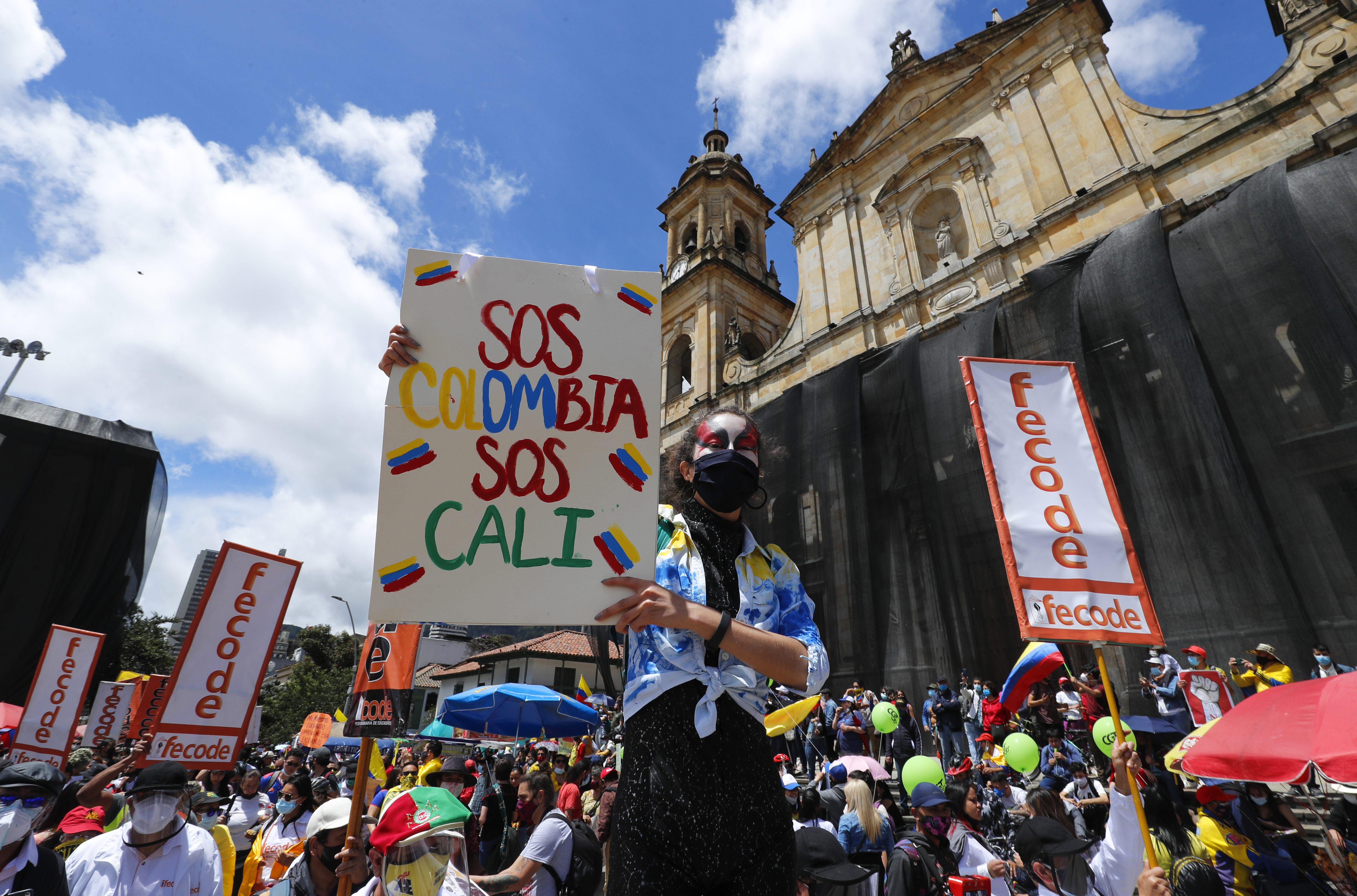 Jornada de Paro Nacional en el Centro de Bogotá convocado por el Comité del Paro mayo 12 del 2021