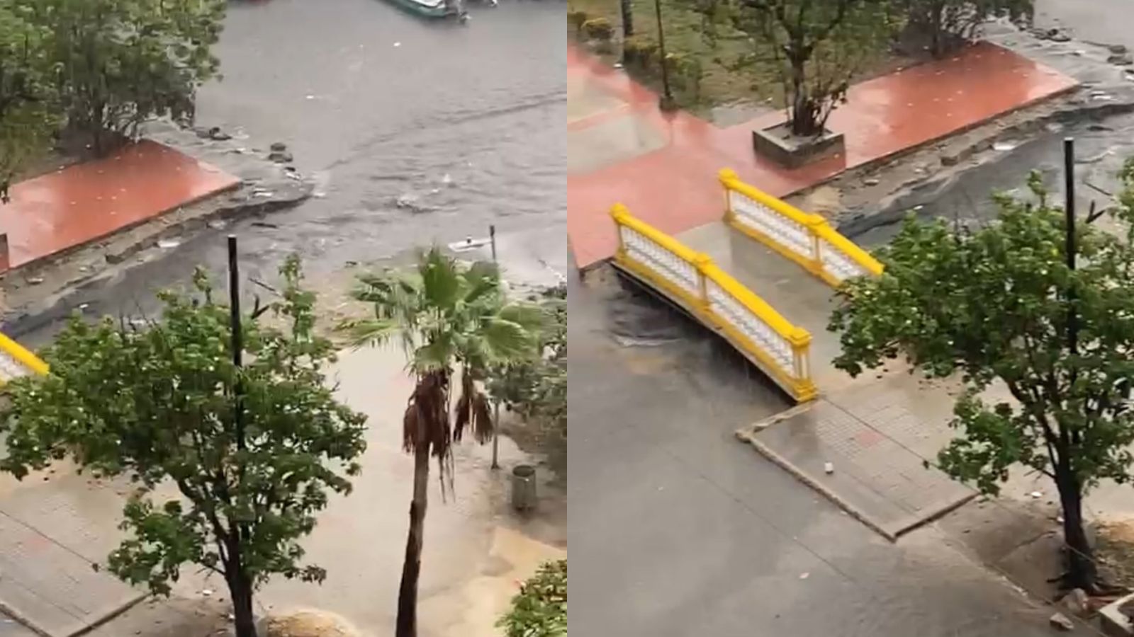 La bahía de Manga pasó hacia las calles principales. - Lluvias en Cartagena