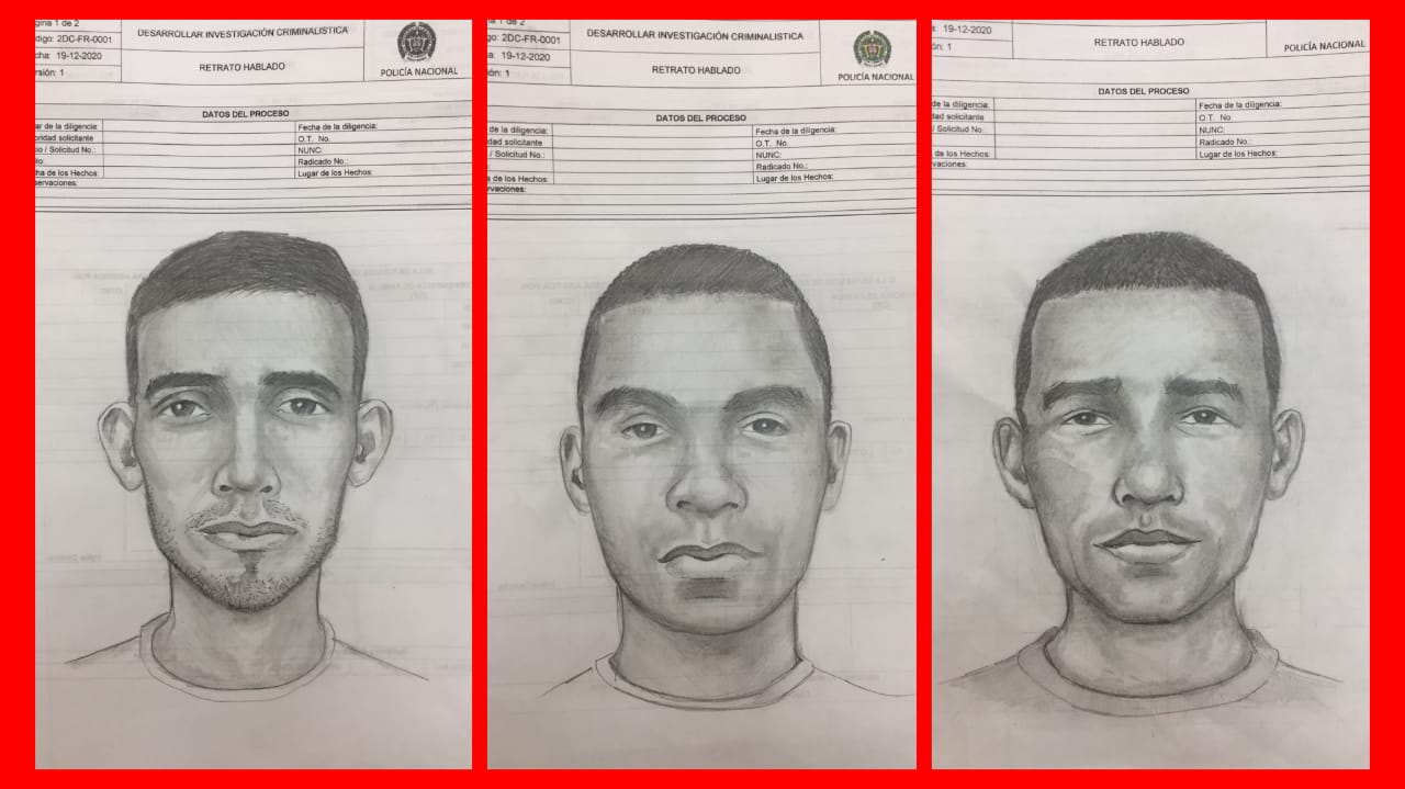 Estos son los retratos hablados de quienes habrían participado en atentado en Cúcuta