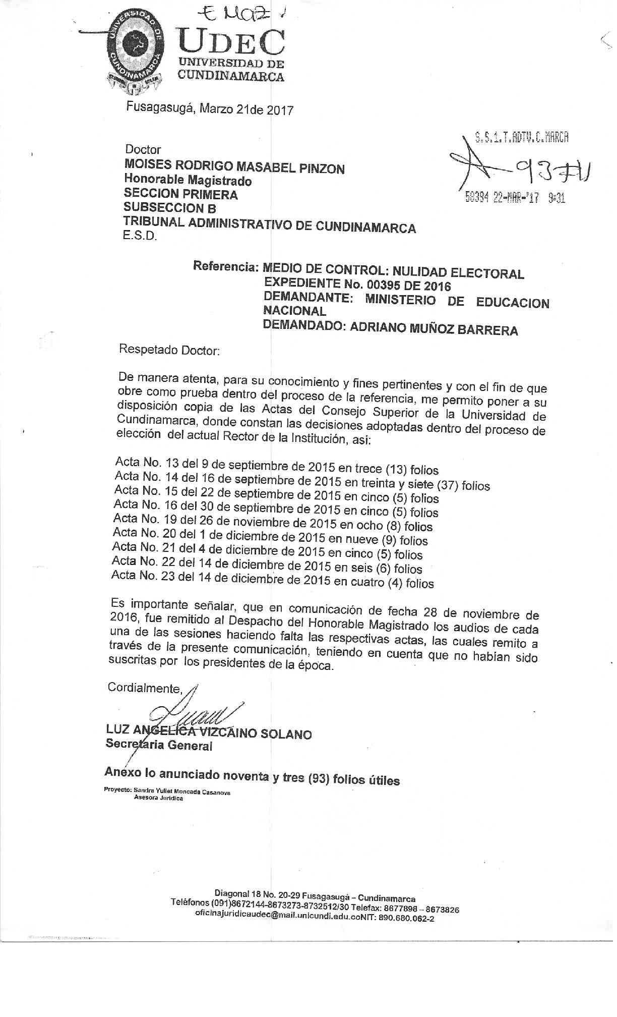 Polémica por fallo que ratificó al rector de la Universidad de Cundinamarca