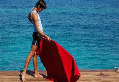 Sebastián Castella en la playas de Cartagena, que desde hace varios años es su segundo domicilio. 