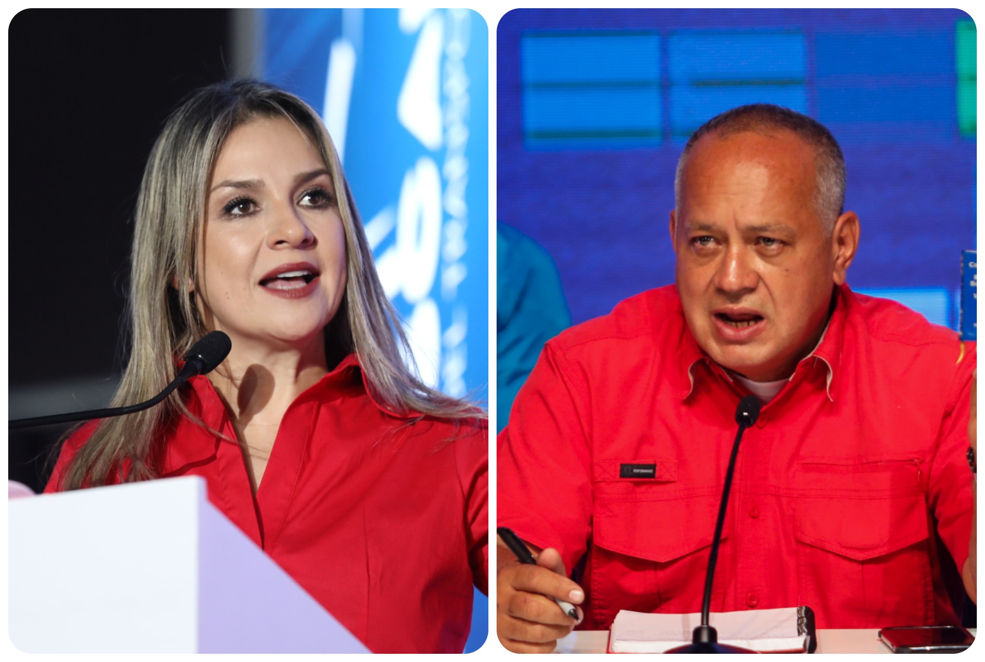 Vicky Dávila y Diosdado Cabello