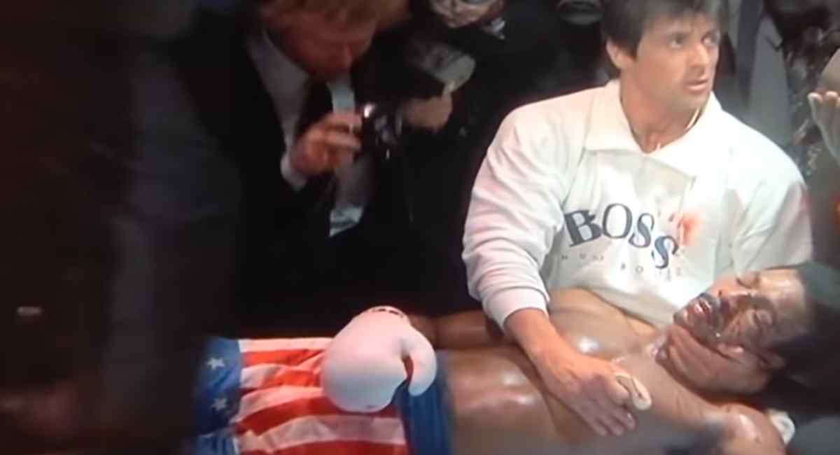 Muerte de Apollo Creed en Rocky IV