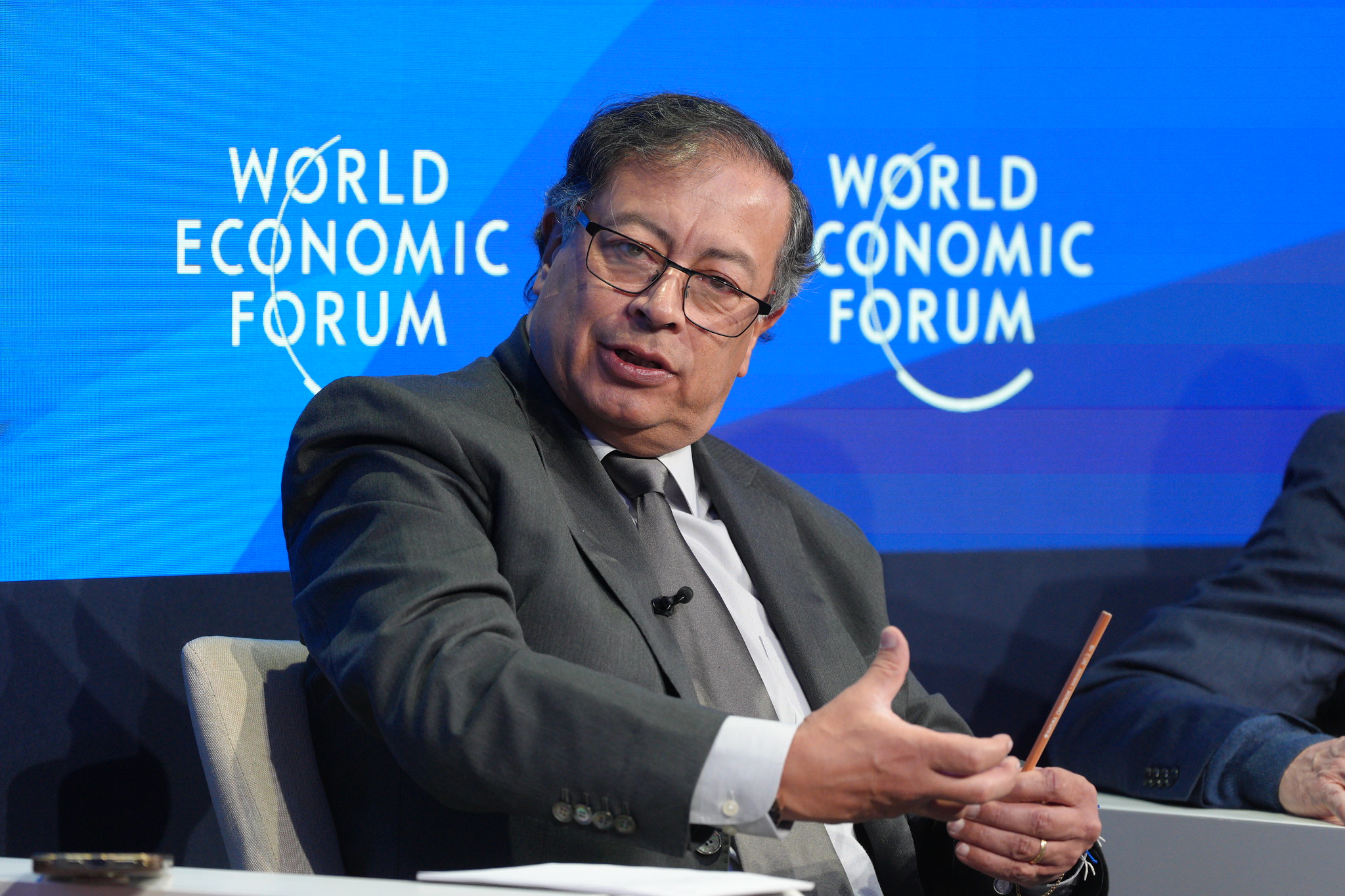 Gustavo Petro en Davos.
