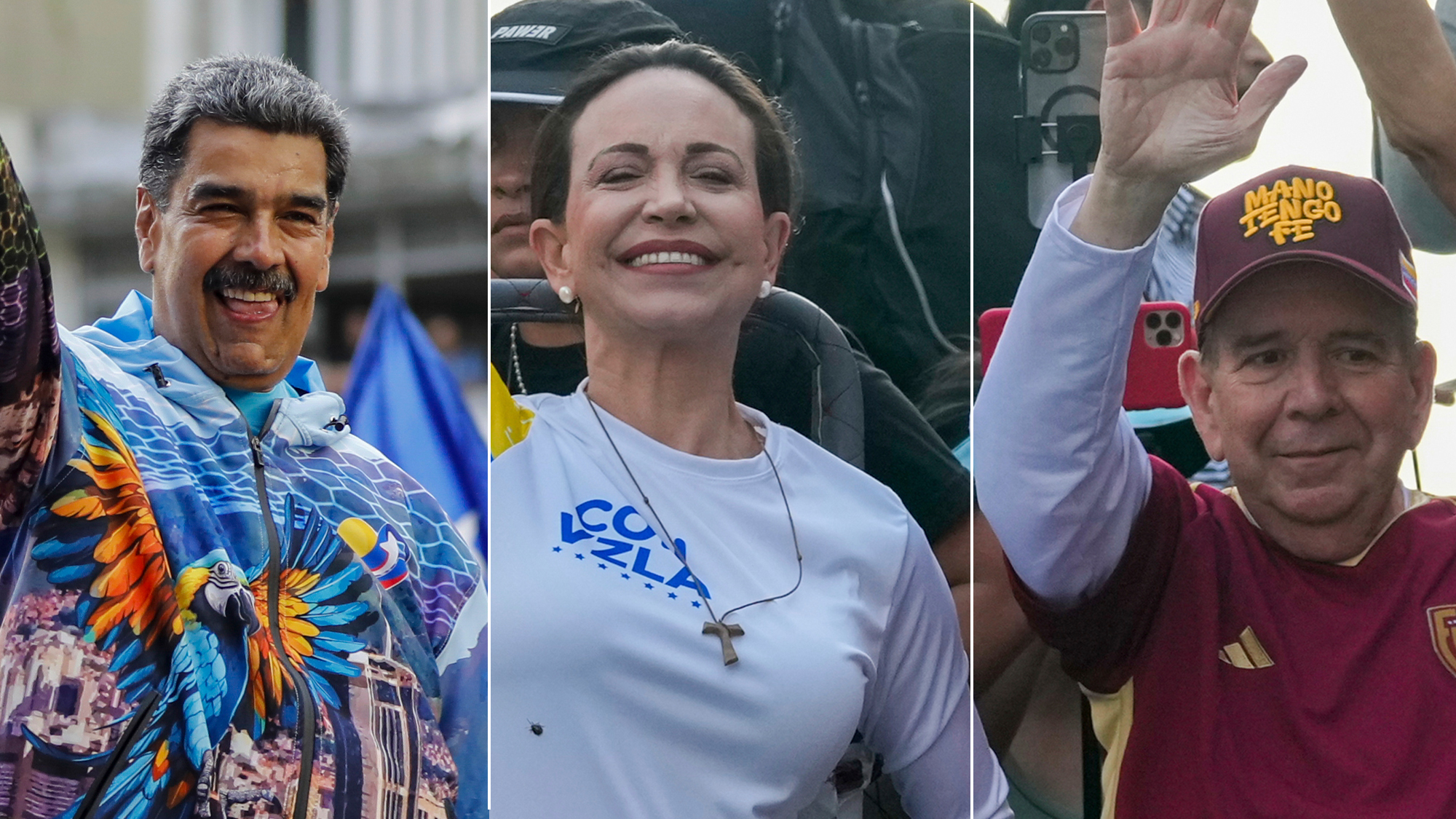 Nicolas Maduro , Maria Corina Machado, Edmundo Gonzalez