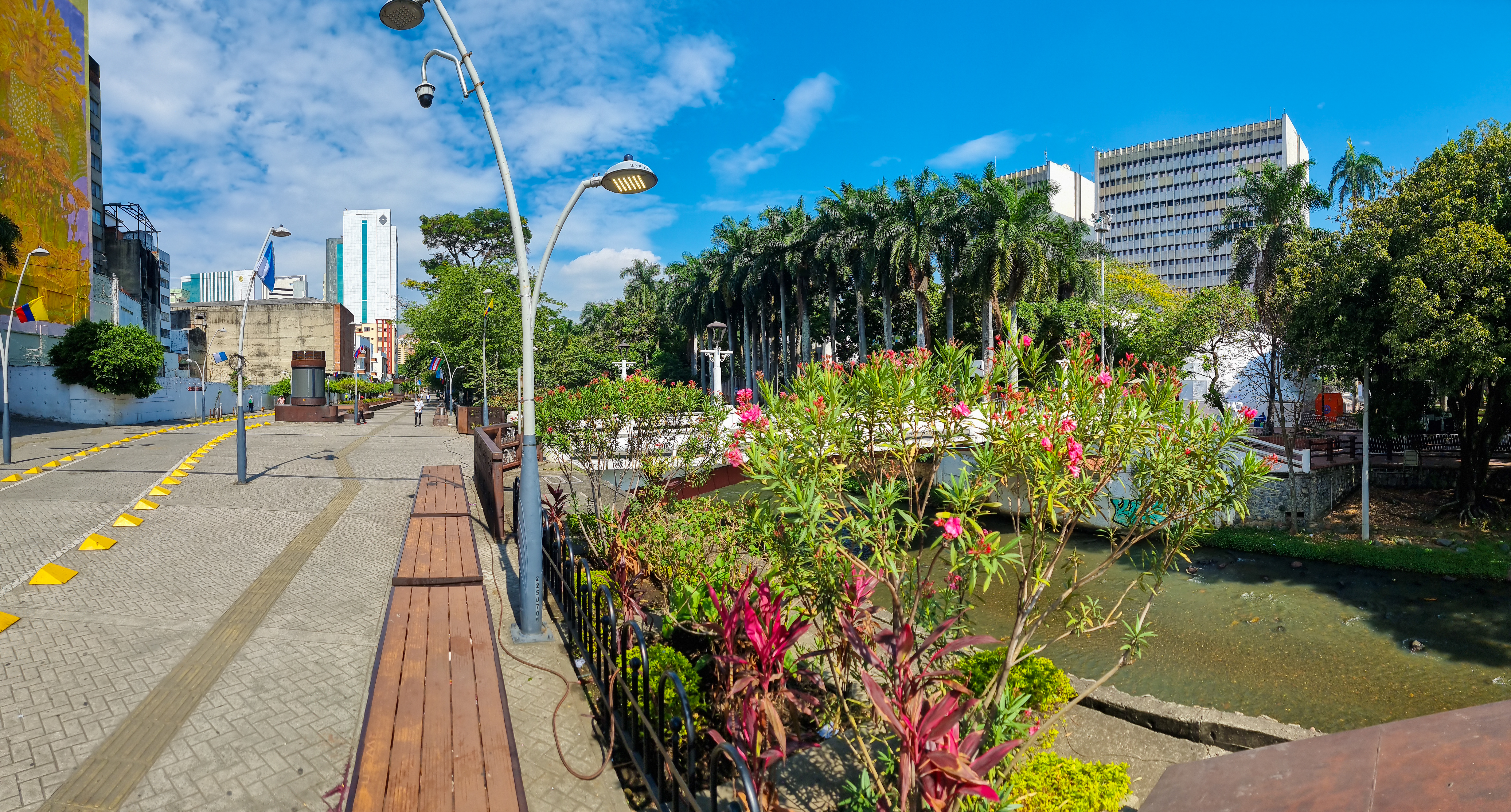 Colombia, Cali, 28 de julio de 2024, bulevar peatonal Colombia.
