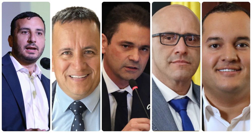 Algunos congresistas conservadores que fueron sancionados.