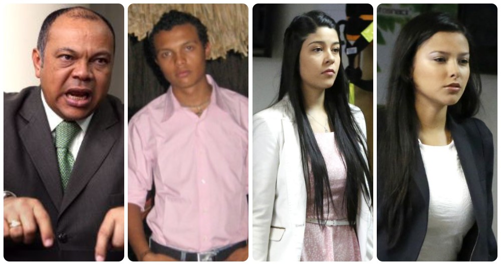 Luis Colmenares y su hijo, Luis Andrés, Laura Jessi Quintero y Laura Moreno.