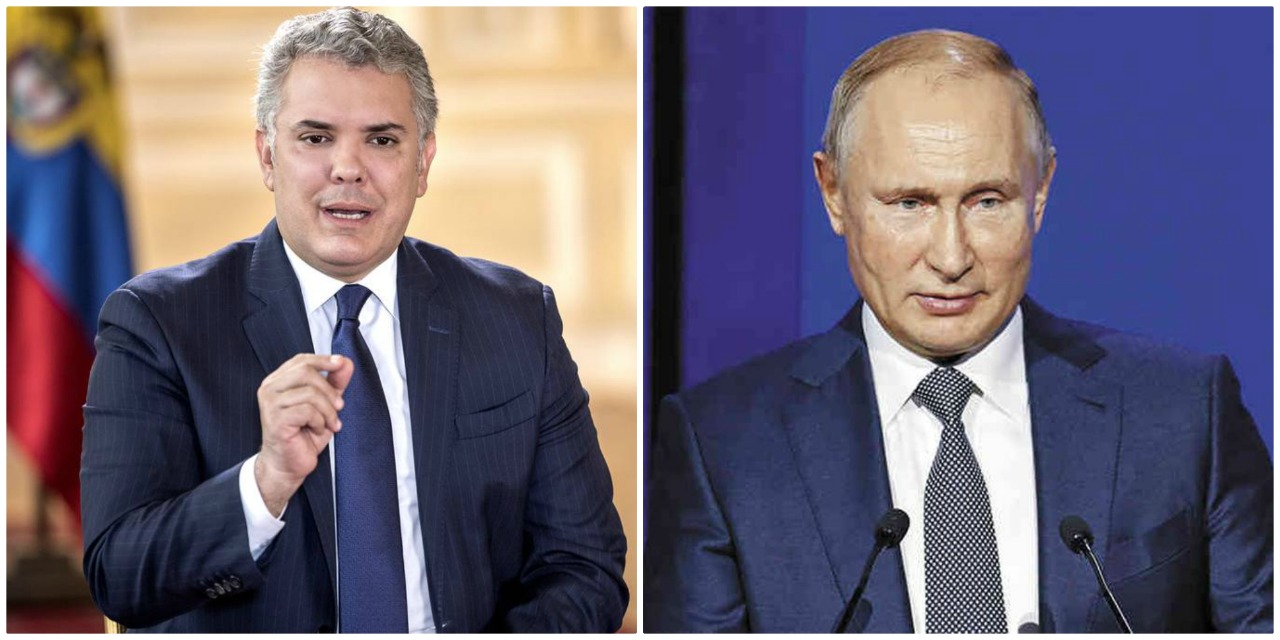 Iván Duque y Vladimir Putin.