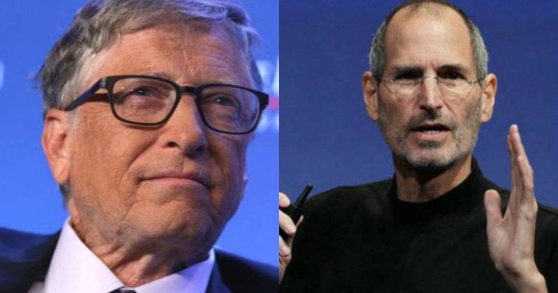 Bill Gates y Steve Jobs, fundadores de Microsoft y Apple respectivamente. 