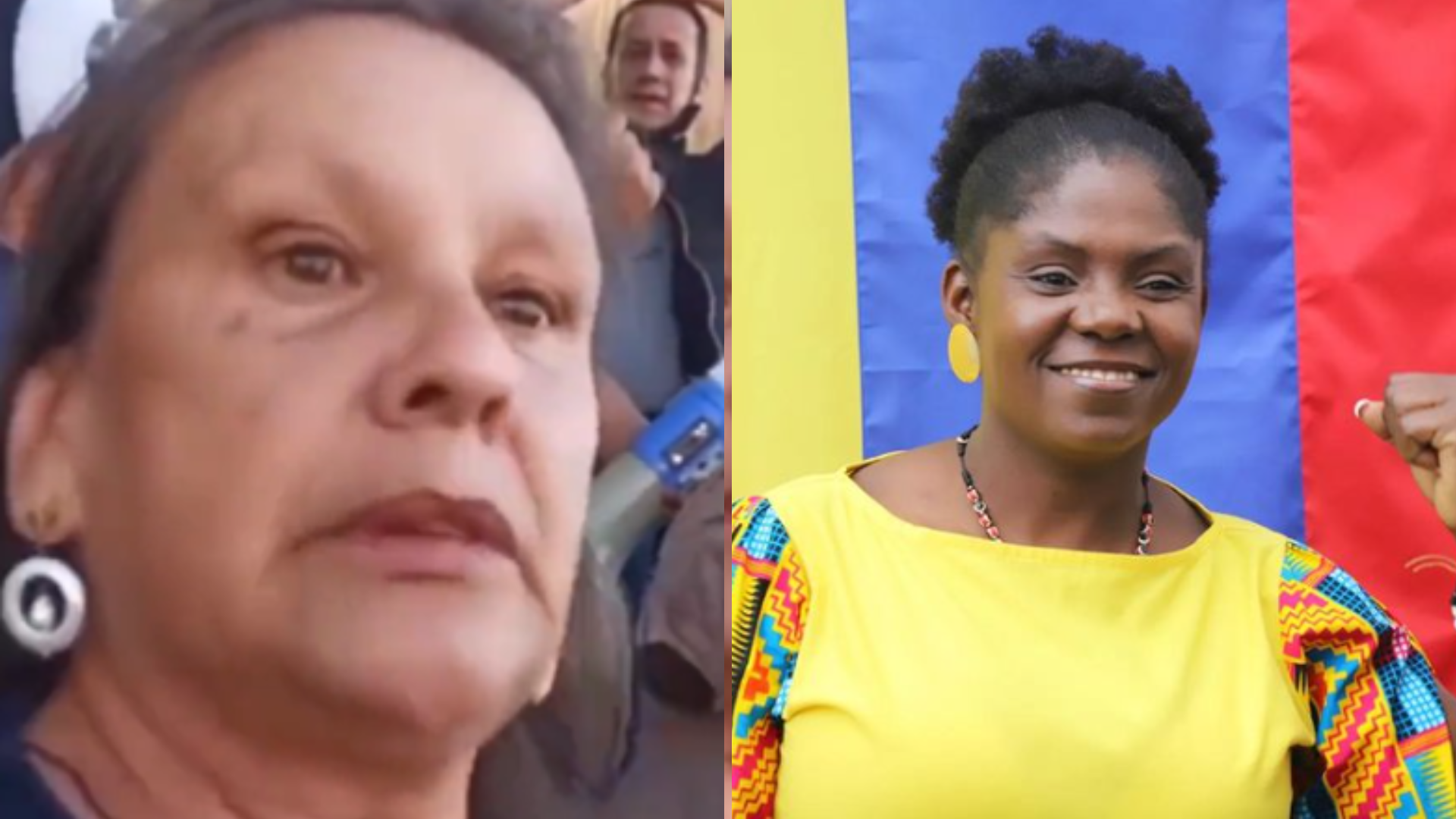 Mujer racista ataca a Francia Márquez en marchas del 26 de septiembre