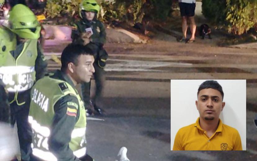 Uniformados llegaron al lugar de los hechos y adelantan investigación. A la derecha foto de la víctima