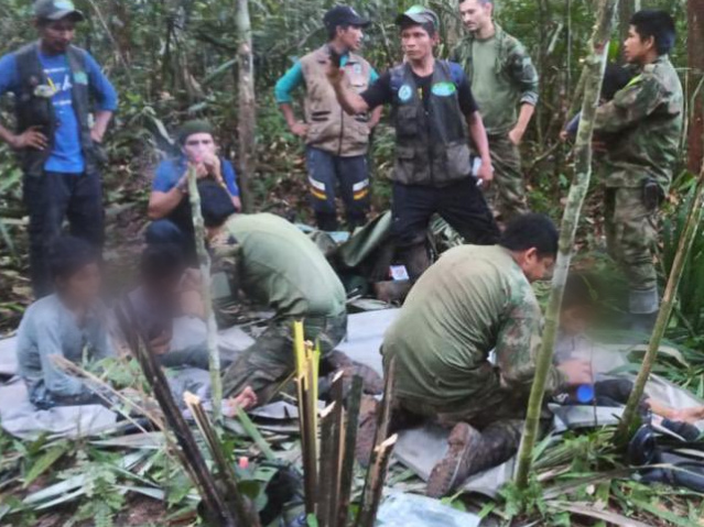 Primeras imágenes de los niños encontrados en la selva.