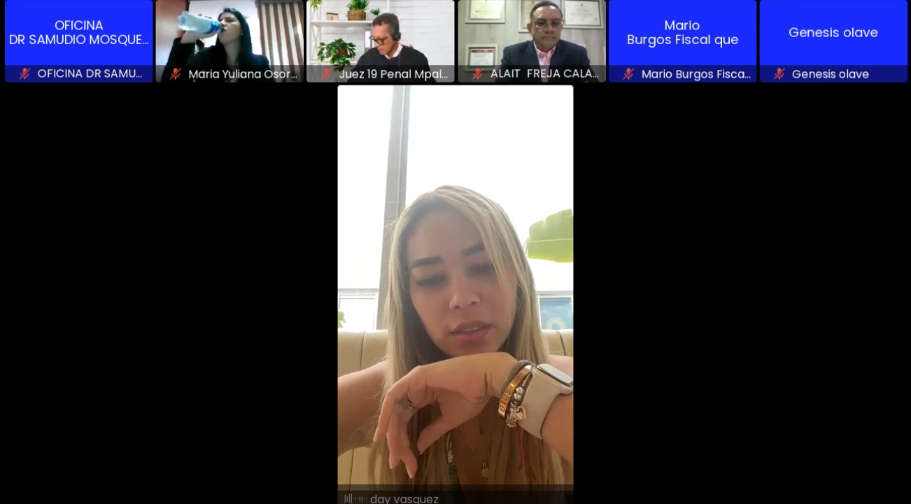 Imputación de cargos contra Day Vásquez.