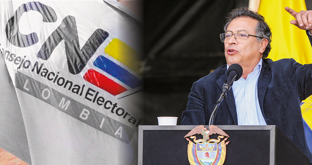    Gustavo Petro no ha debatido sobre las pruebas en su contra. Al contrario, se ha dedicado a cuestionar a los magistrados del CNE.